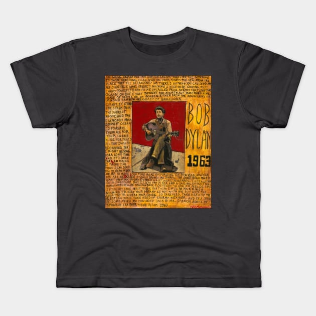 Folk singer Kids T-Shirt by Raybomusic01